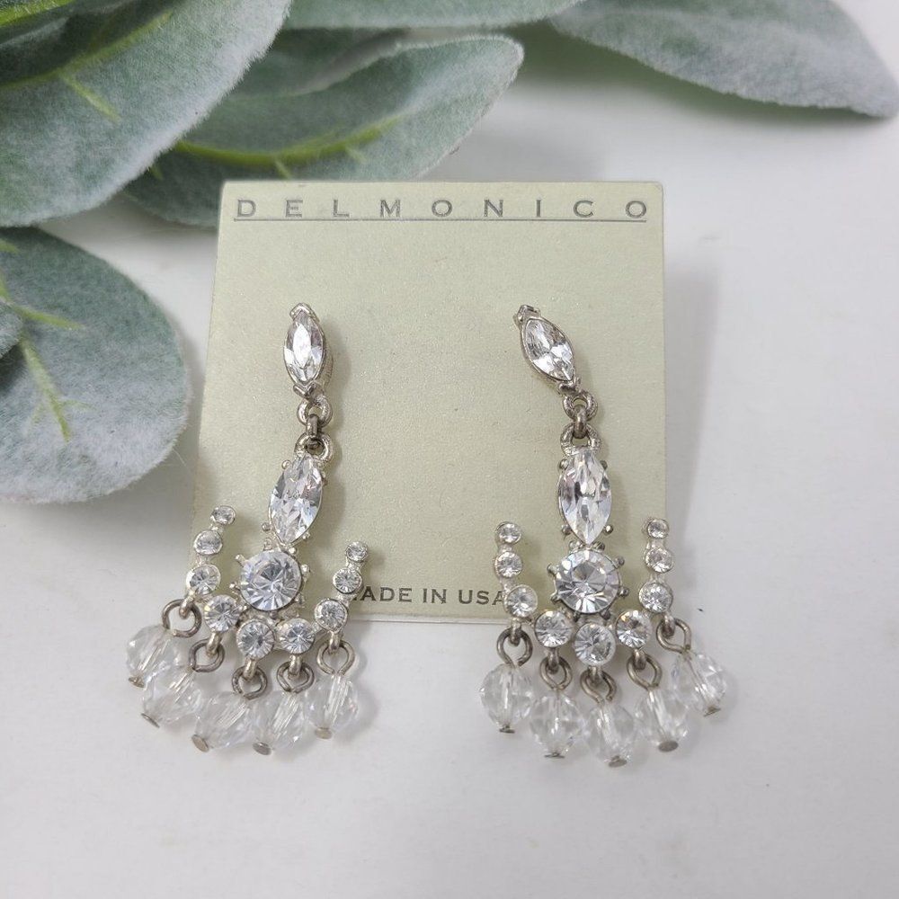 BLAIR DELMONICO Vintage Rhinestone Chandelier Earrings NWT‎